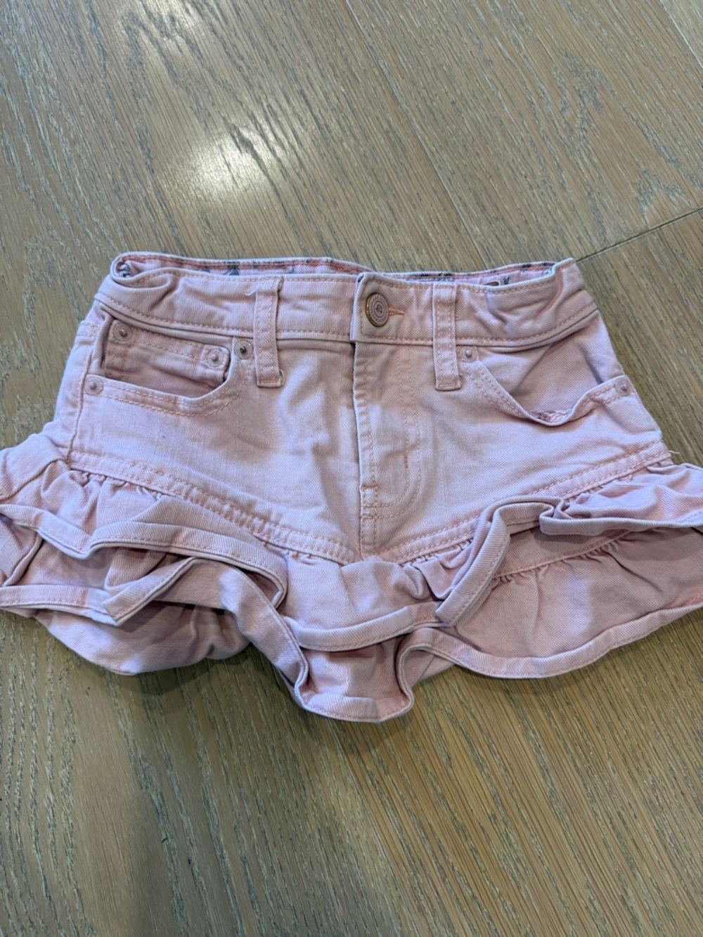 LoveShackFancy Pastel Pink Floral-Trim Shorts